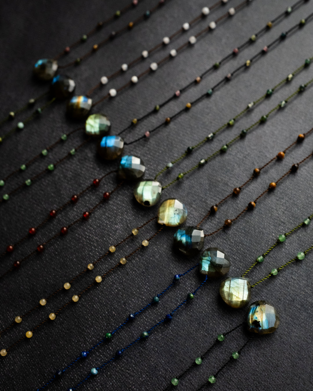 Labradorite Hand Knotted Beaded Necklace