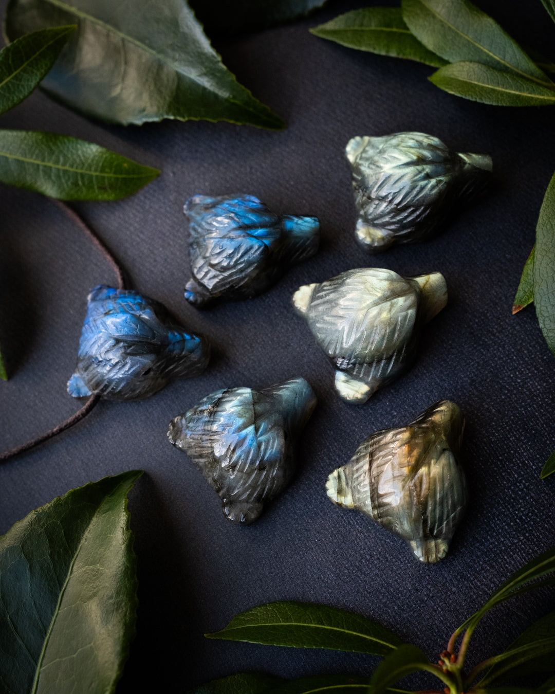 Labradorite Hand Carved Bear Necklace - The Healing Pear