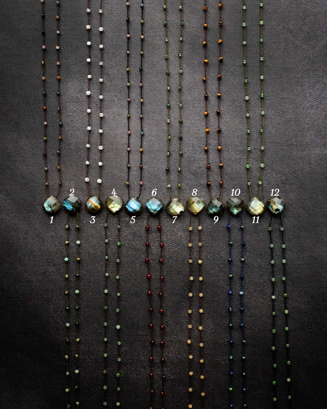 Labradorite Hand Knotted Beaded Necklace