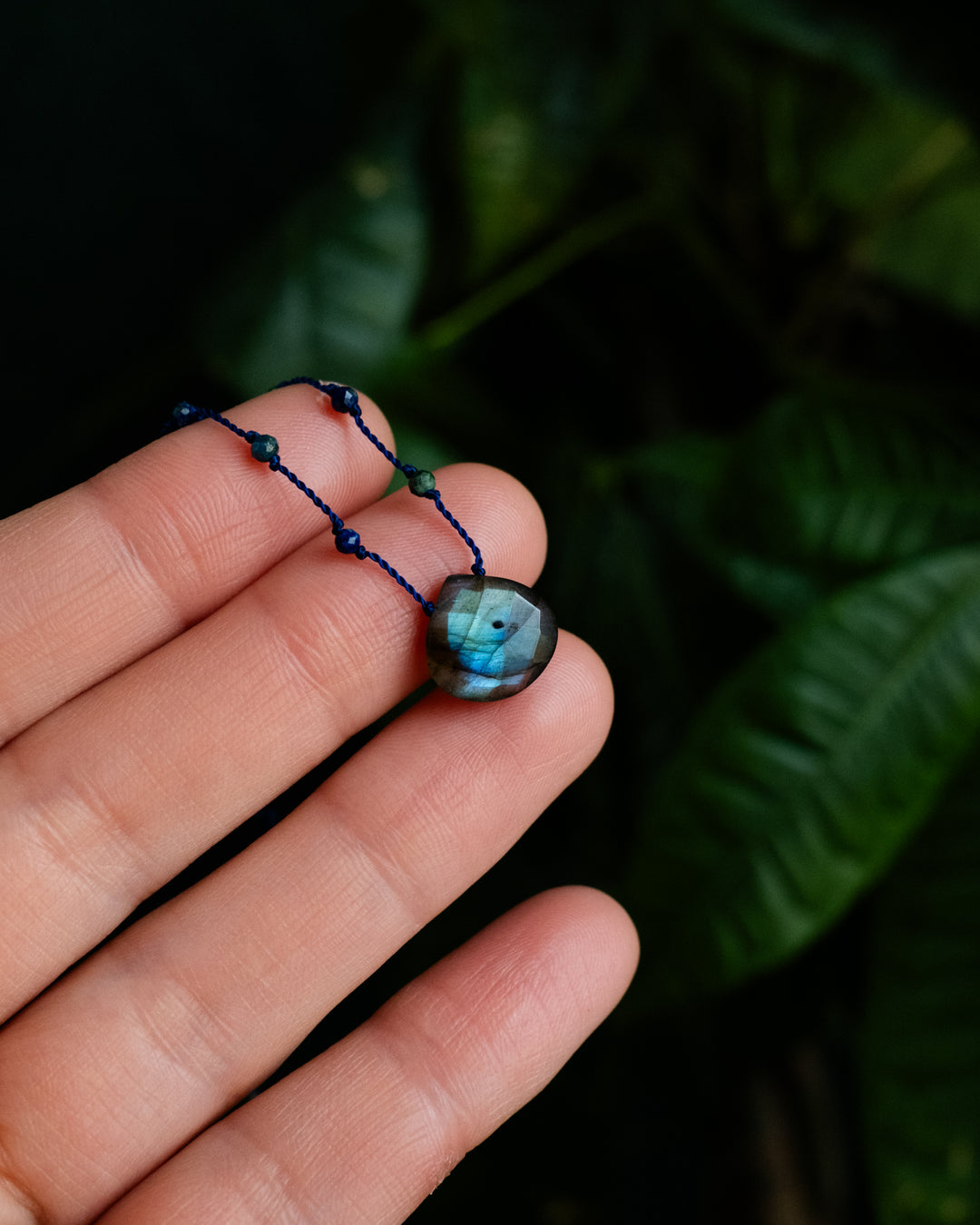 Labradorite Hand Knotted Beaded Necklace
