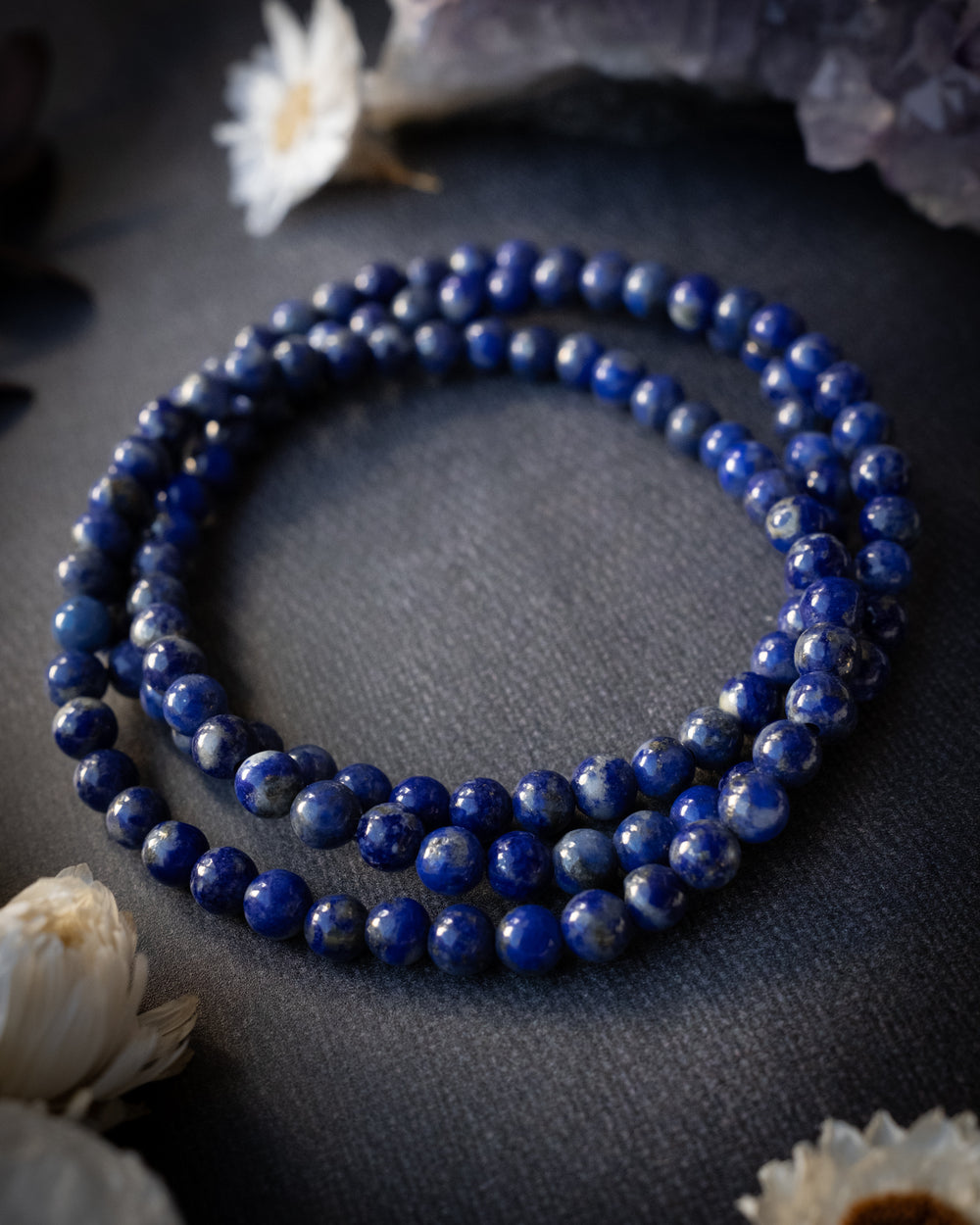 Lapis Lazuli Round Bead Bracelet 4mm