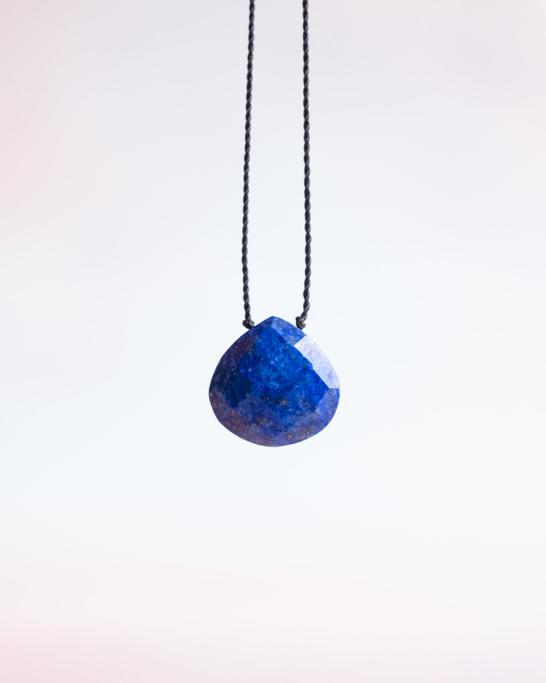 Lapis Lazuli Vegan Silk Necklace - The Healing Pear