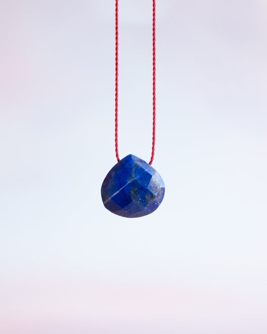 Lapis Lazuli Vegan Silk Necklace - The Healing Pear