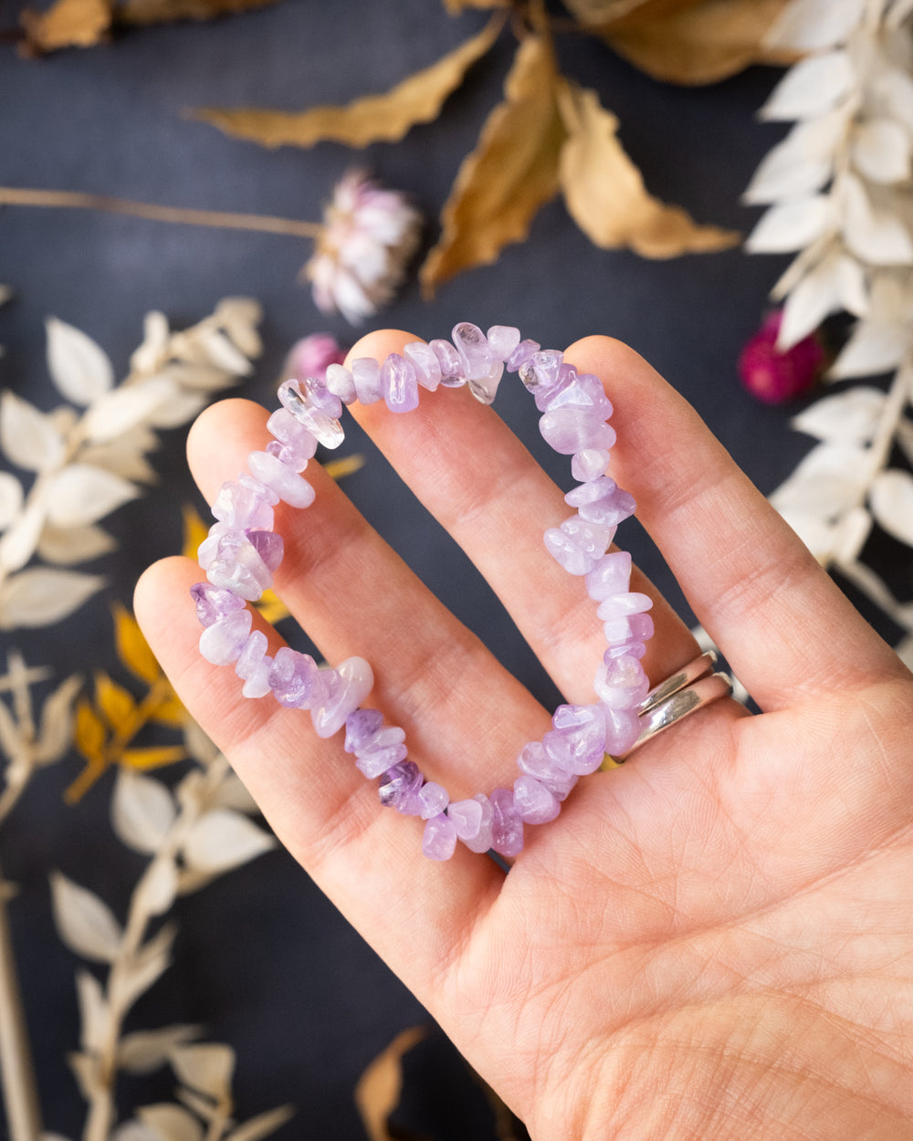 Lavender Amethyst Chip Bracelet - The Healing Pear
