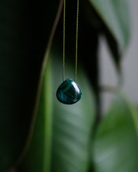 Malachite Vegan Silk Necklace
