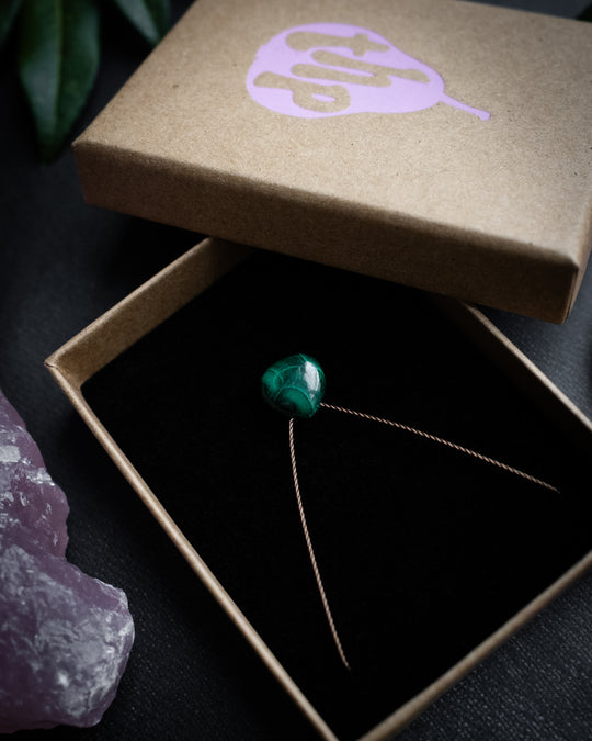 Malachite Vegan Silk Necklace