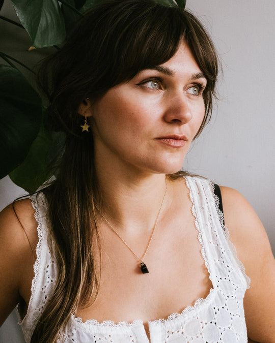 Rose Quartz Hand Carved Mug Necklace - The Healing Pear