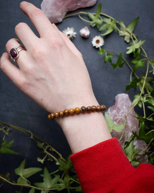 Mariam Jasper Round Bead Bracelet 6mm - The Healing Pear