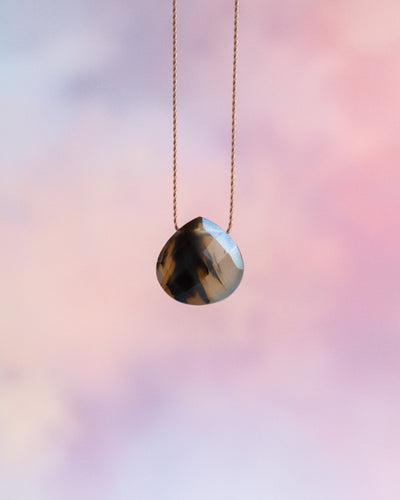 Montana Agate Vegan Silk Necklace