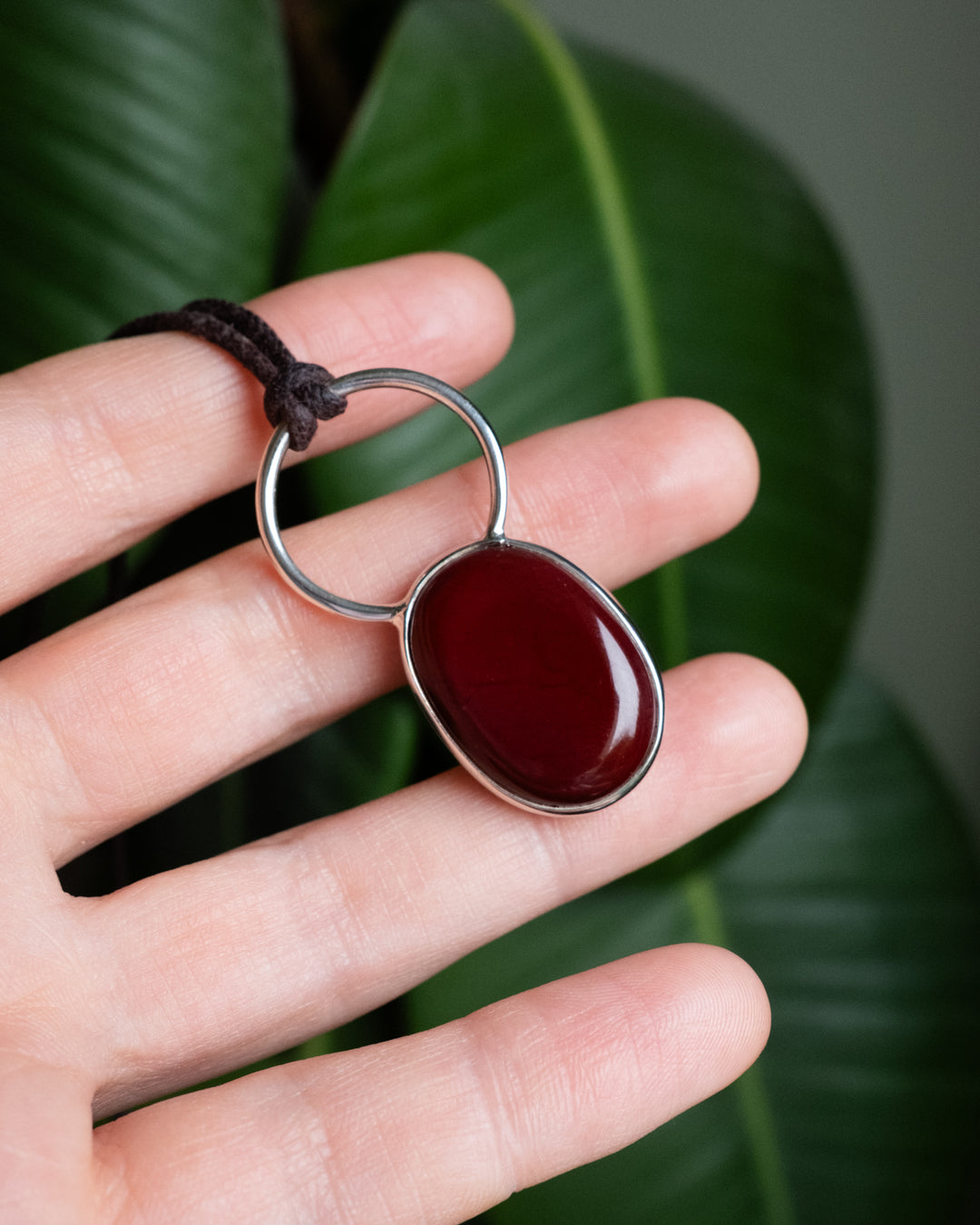 Mookaite Jasper Pebble Sterling Silver & Gold Vermeil Necklace