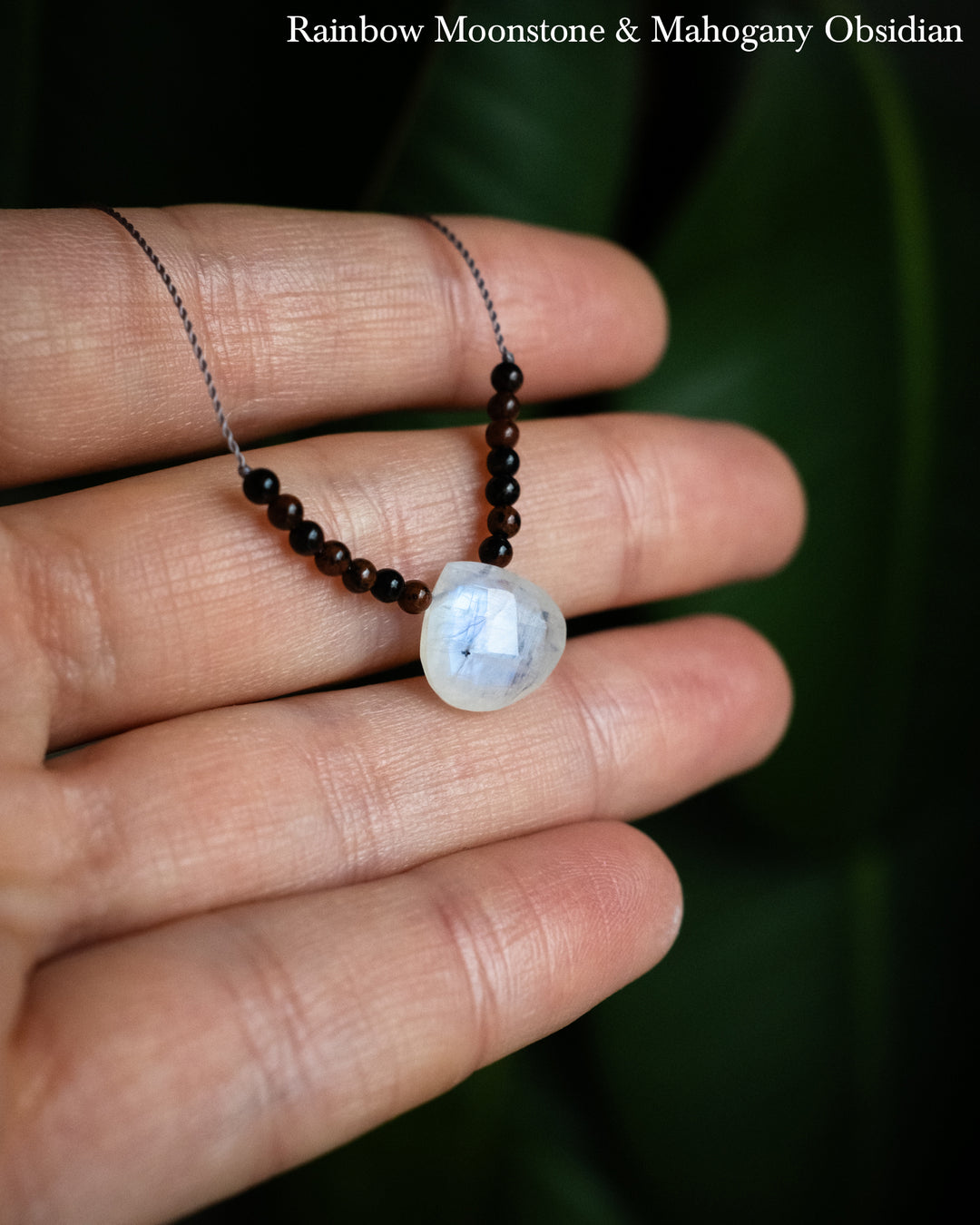 Harmonious Pair Vegan Silk Gemstone Necklace