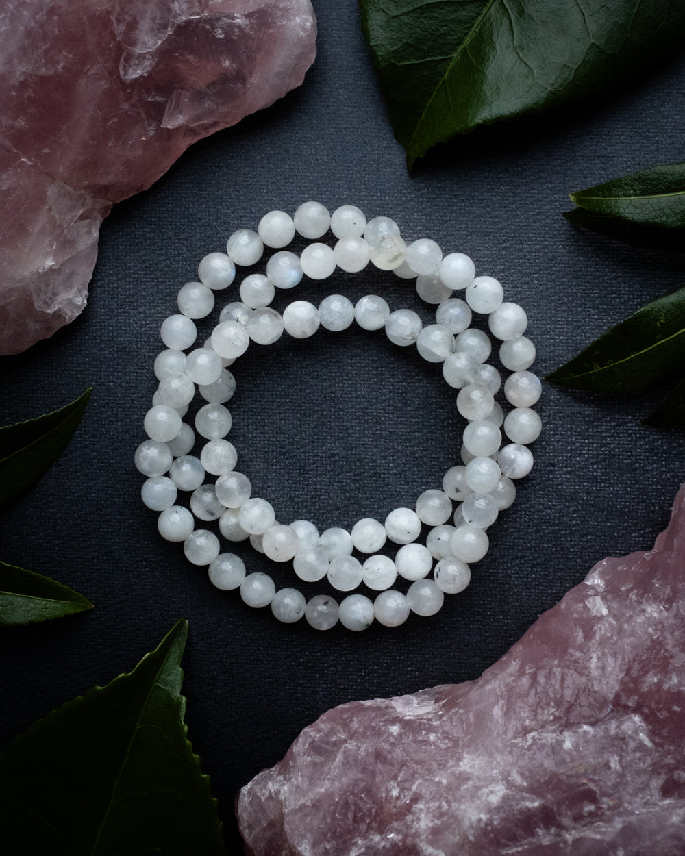 Moonstone Round Bead Bracelet 6mm