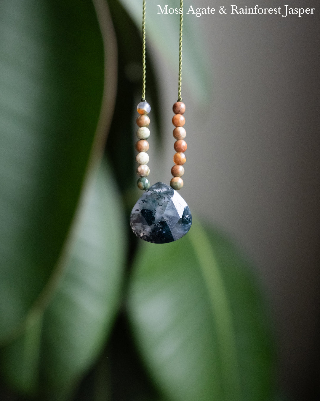 Harmonious Pair Vegan Silk Gemstone Necklace