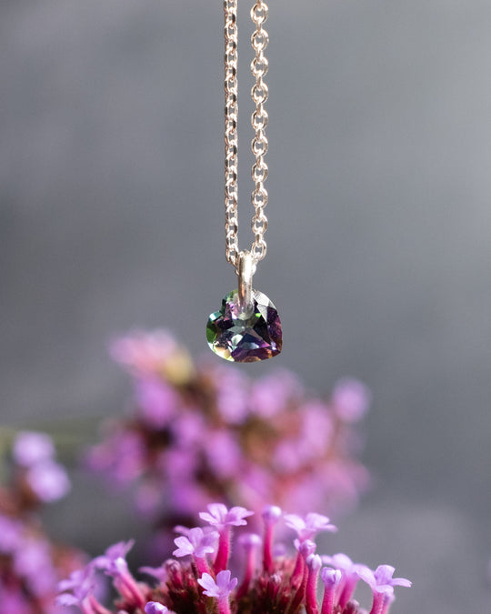 Mini Mystic Topaz Heart Necklace - The Healing Pear