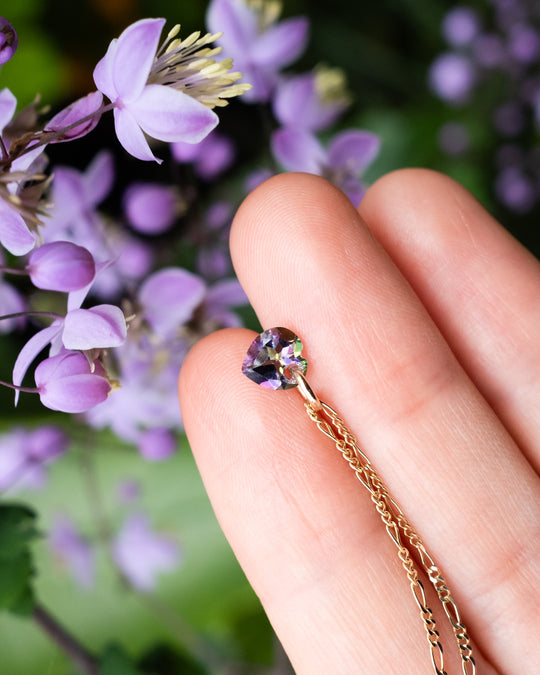 Mini Mystic Topaz Heart Necklace - The Healing Pear