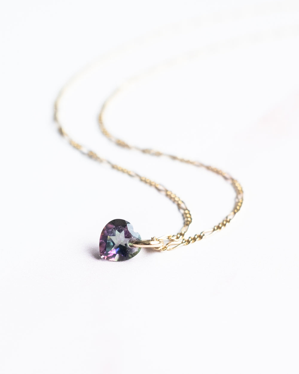 Mini Mystic Topaz Heart Necklace - The Healing Pear