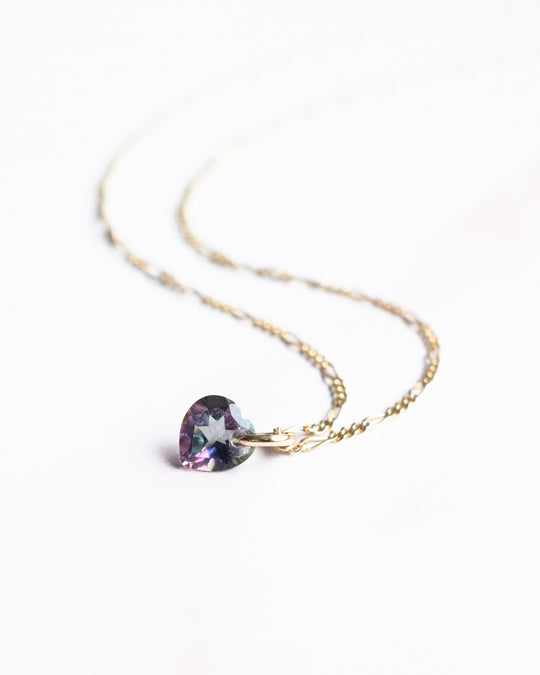 Mini Mystic Topaz Heart Necklace - The Healing Pear