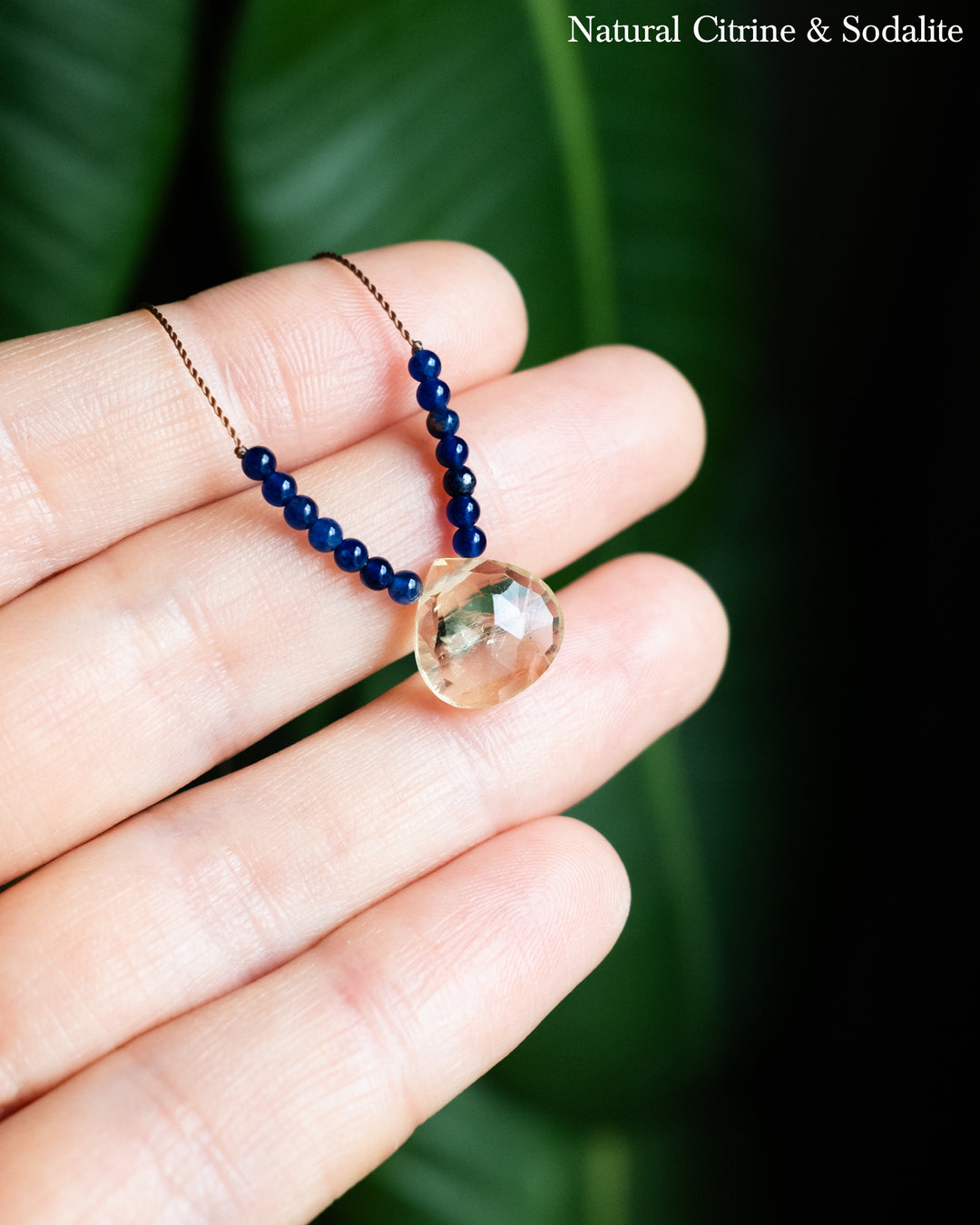 Harmonious Pair Vegan Silk Gemstone Necklace