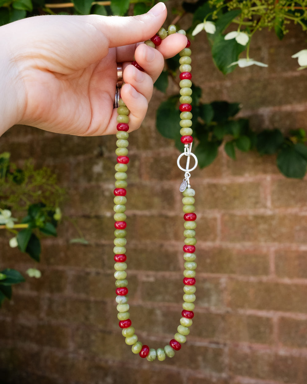 The Olive Beaded Candy Necklace