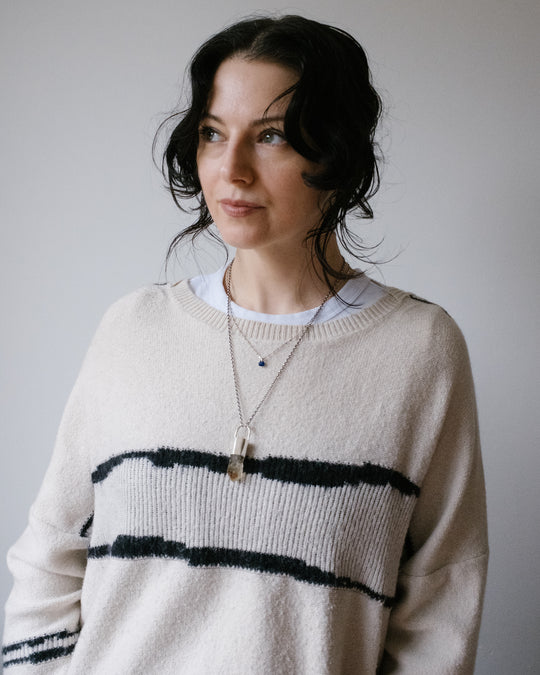 Petroleum Quartz Point Sterling Silver Necklace