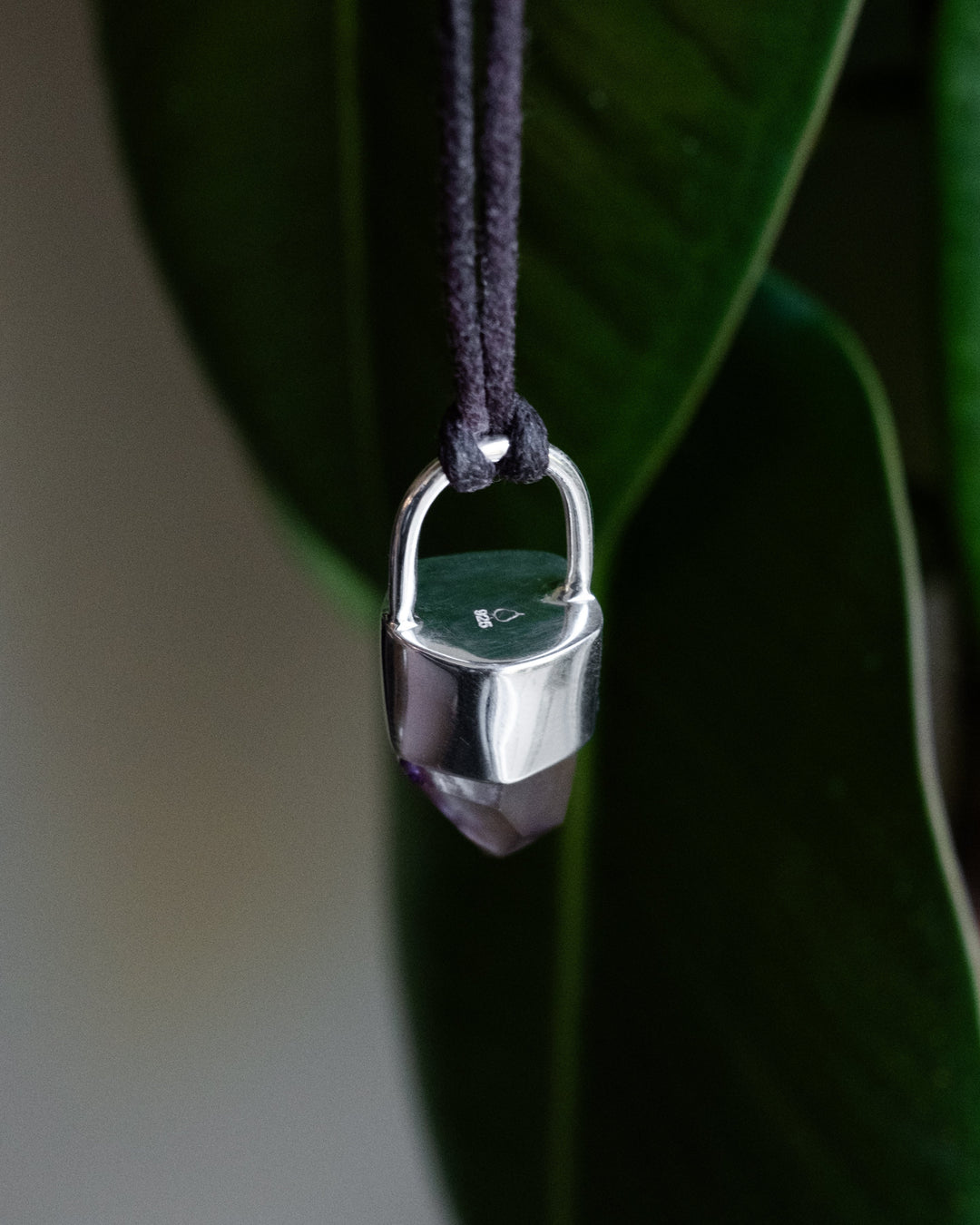 Golden Amethyst Point Sterling Silver Necklace - The Healing Pear