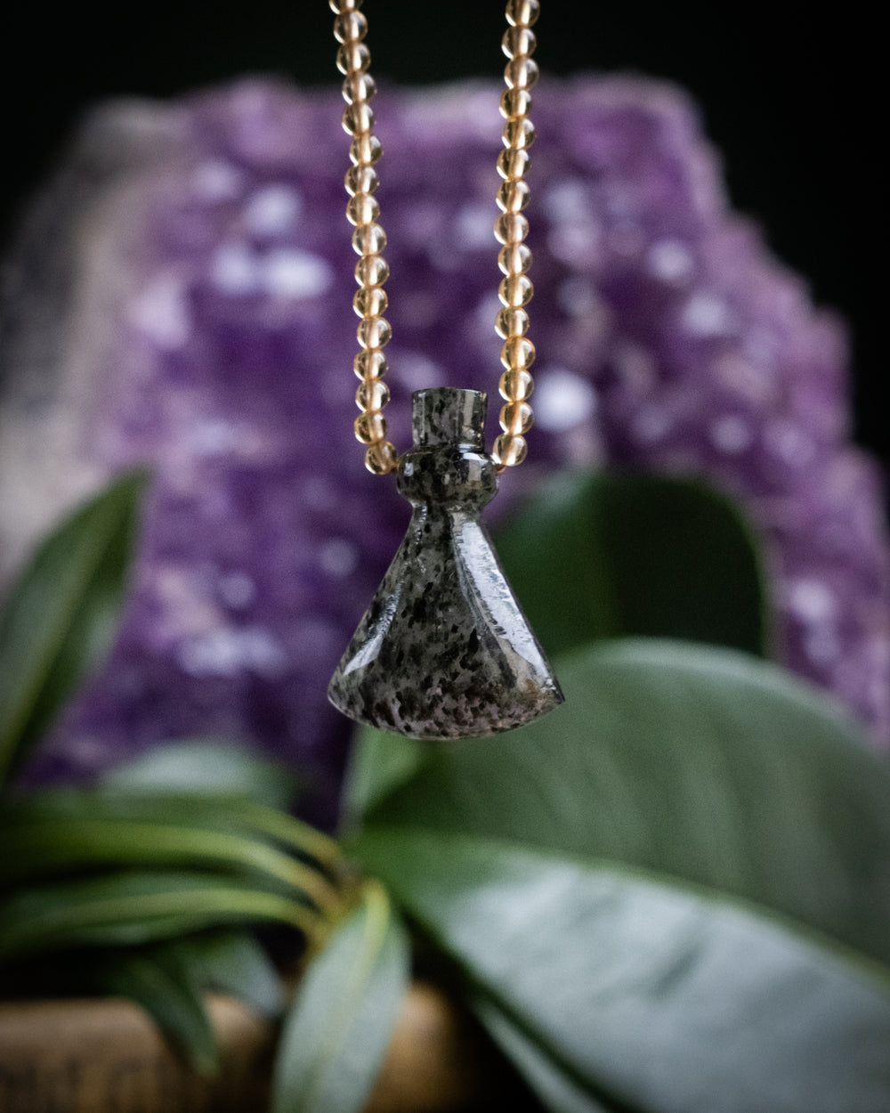 Potion for Confidence: Dot Quartz & Natural Citrine Beaded Necklace