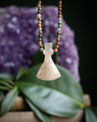 Potion for Steady Progress: Flower Agate & Rainforest Jasper Beaded Necklace