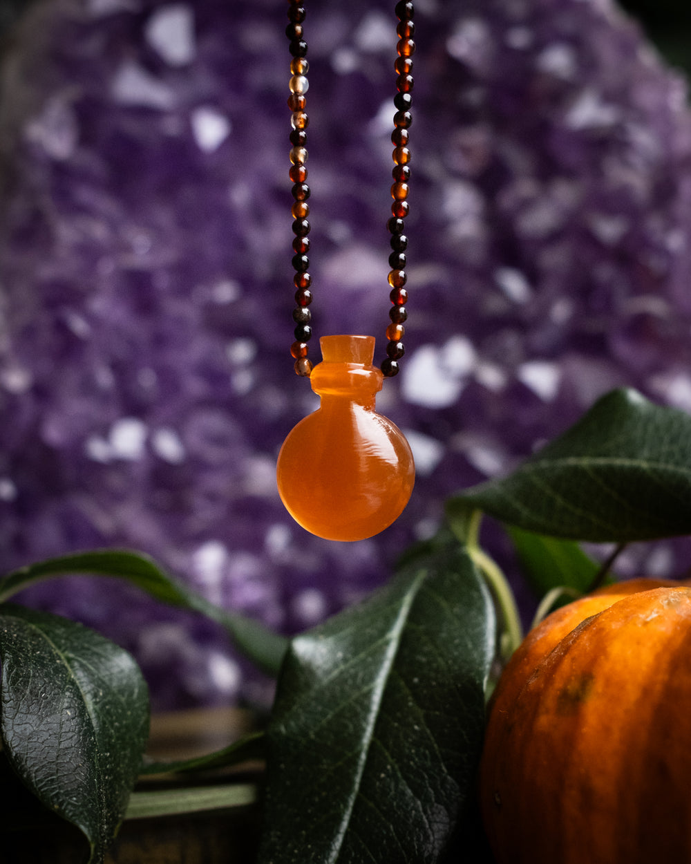 Potion for Passion: Carnelian & Dream Agate Beaded Necklace