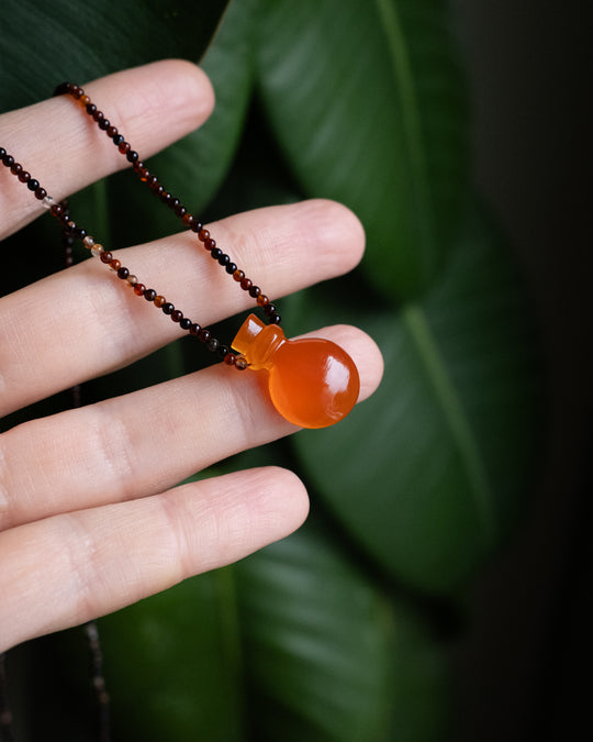 Potion for Passion: Carnelian & Dream Agate Beaded Necklace