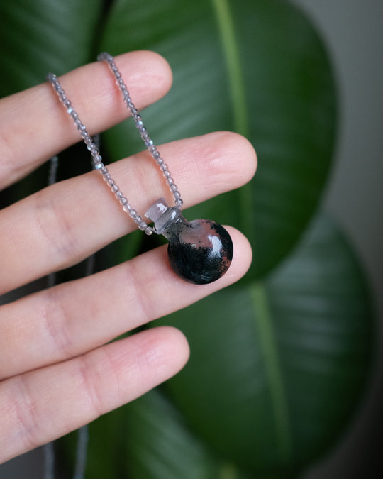 Potion for Woodland Dreaming: Moss Agate & Labradorite Beaded Necklace