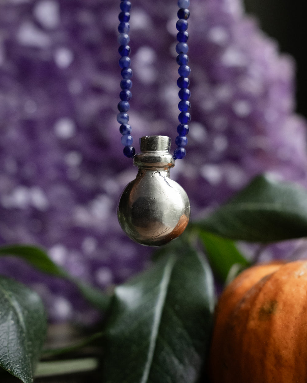 Potion for Mental Strength: Pyrite & Sodalite Beaded Necklace