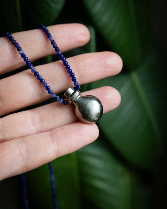 Potion for Mental Strength: Pyrite & Sodalite Beaded Necklace