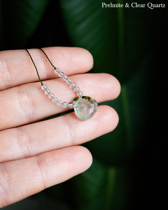 Harmonious Pair Vegan Silk Gemstone Necklace