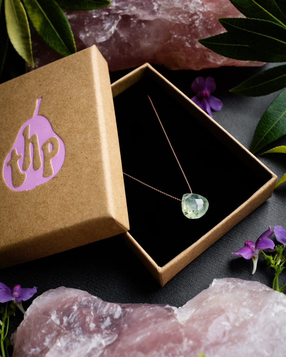 Prehnite Vegan Silk Necklace