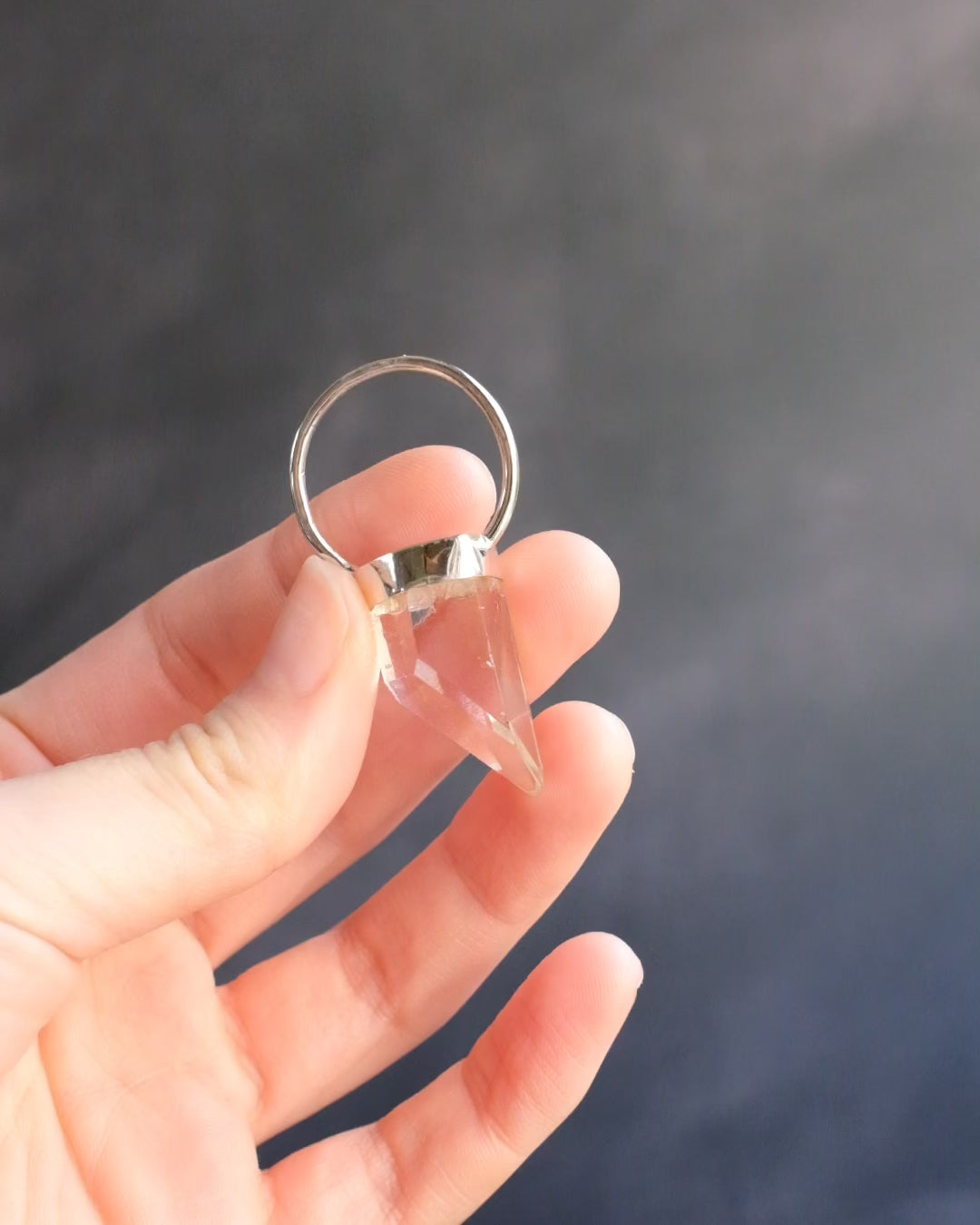 Lemurian Quartz Point Sterling Silver Necklace