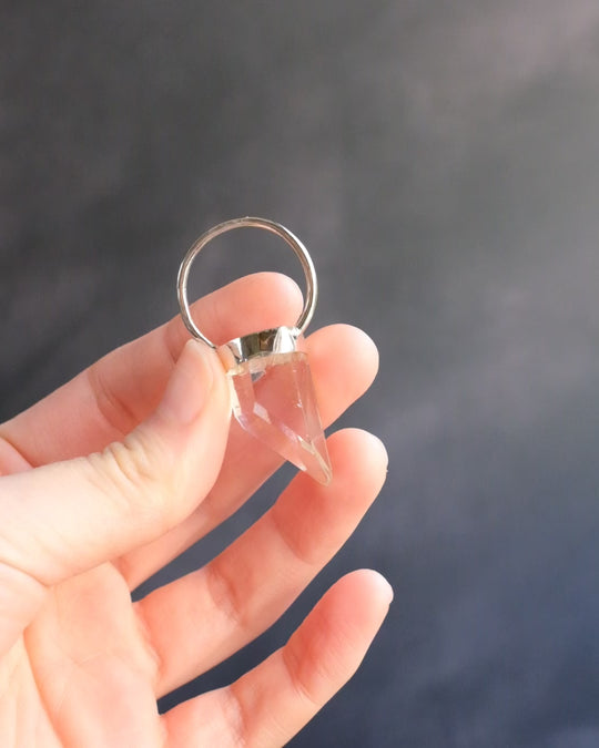 Lemurian Quartz Point Sterling Silver Necklace