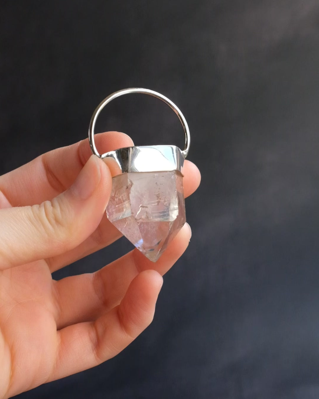 Lemurian Quartz Point Sterling Silver Necklace