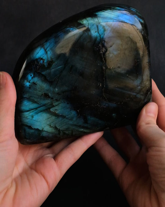 Labradorite Polished Freeform High Flash Specimen 1253g - The Healing Pear