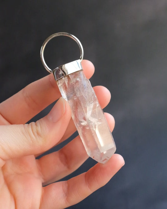 Lemurian Quartz Point Sterling Silver Necklace