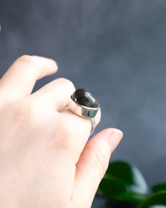 Cornish Lizard Serpentine Ring in Sterling Silver - Size 7 US / O UK