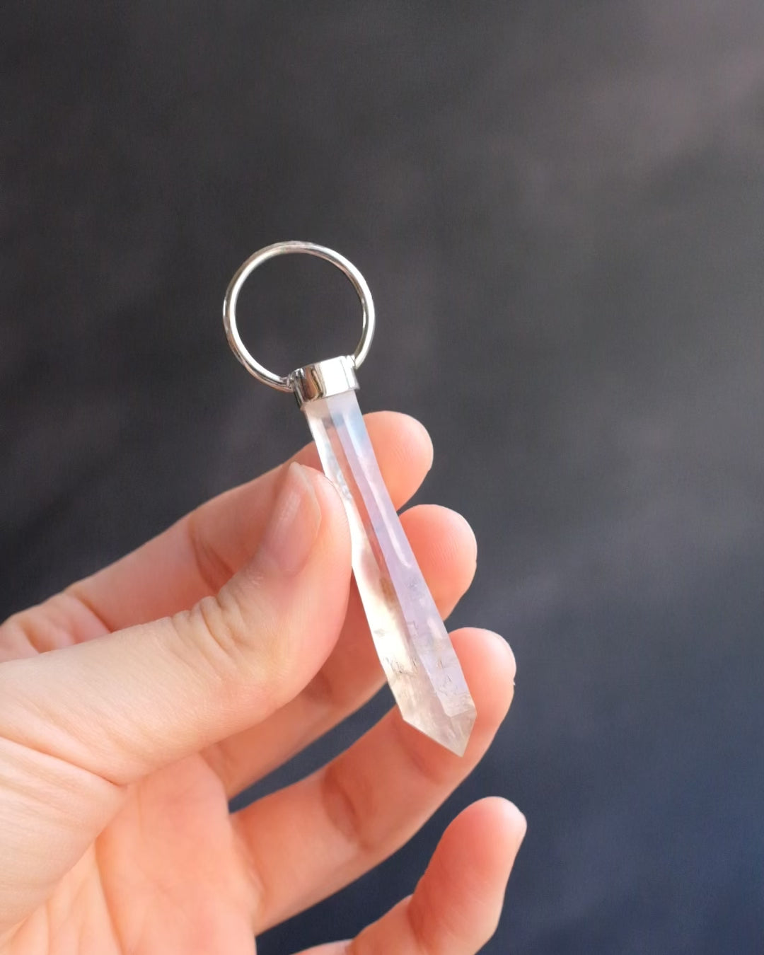 Mango Quartz Point Sterling Silver Necklace