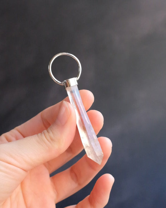 Mango Quartz Point Sterling Silver Necklace