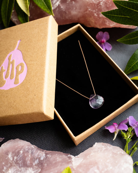 Rainbow Fluorite Vegan Silk Necklace