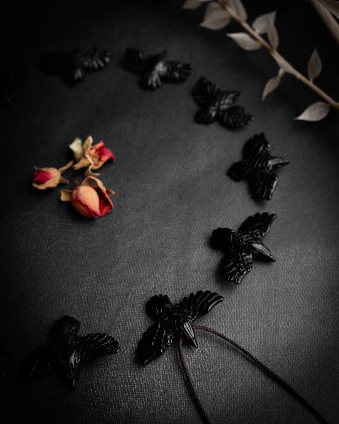 Small Obsidian Hand Carved Raven Necklace - The Healing Pear