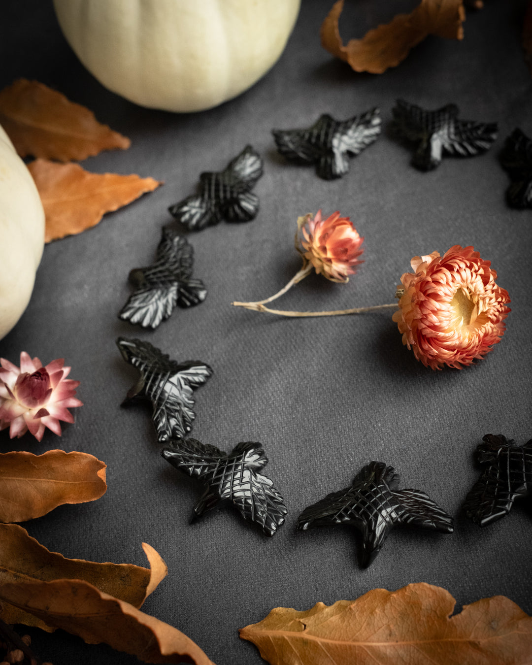 Small Obsidian Hand Carved Raven Necklace - The Healing Pear