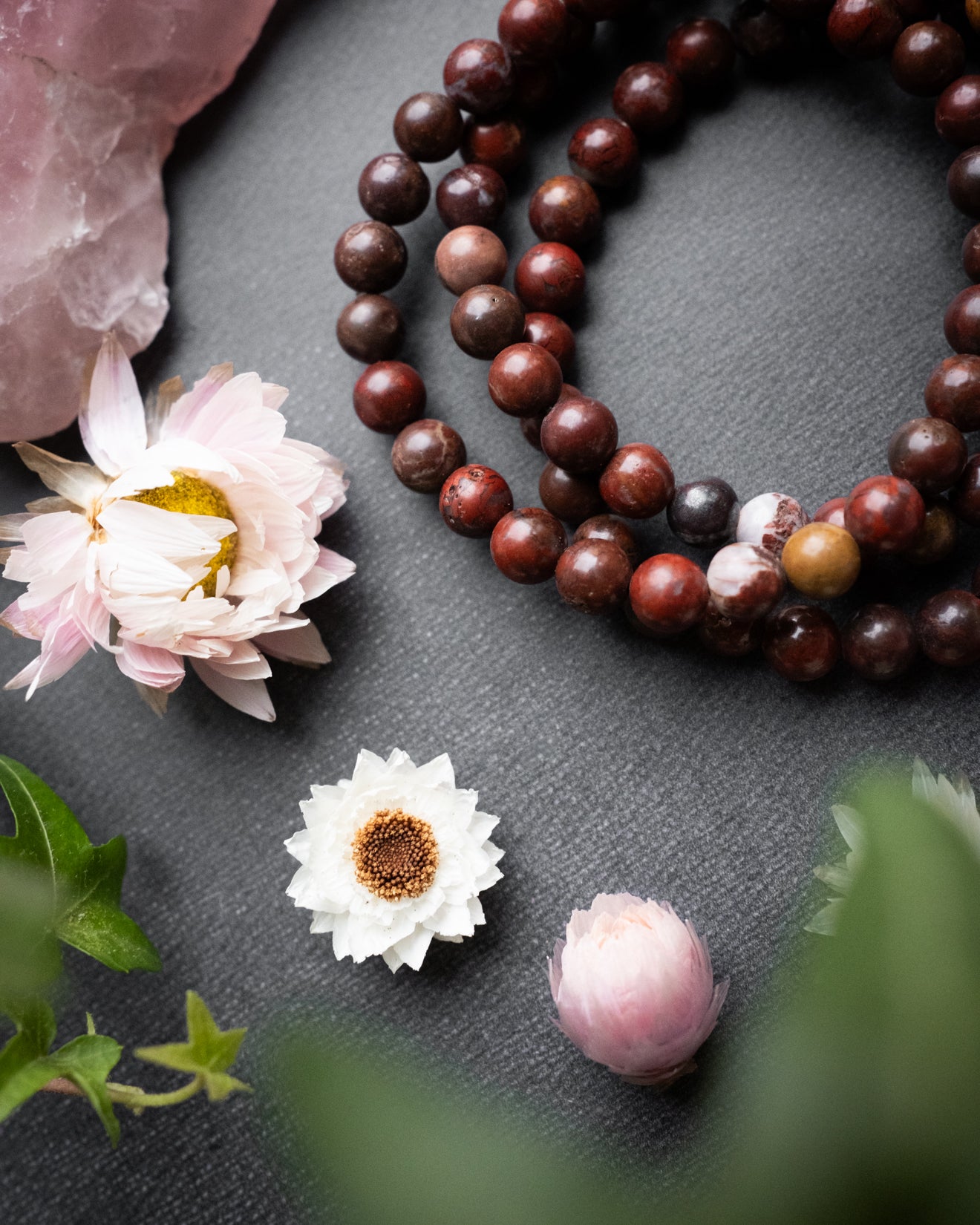 Poppy Jasper Round Bead Bracelet 6mm - The Healing Pear