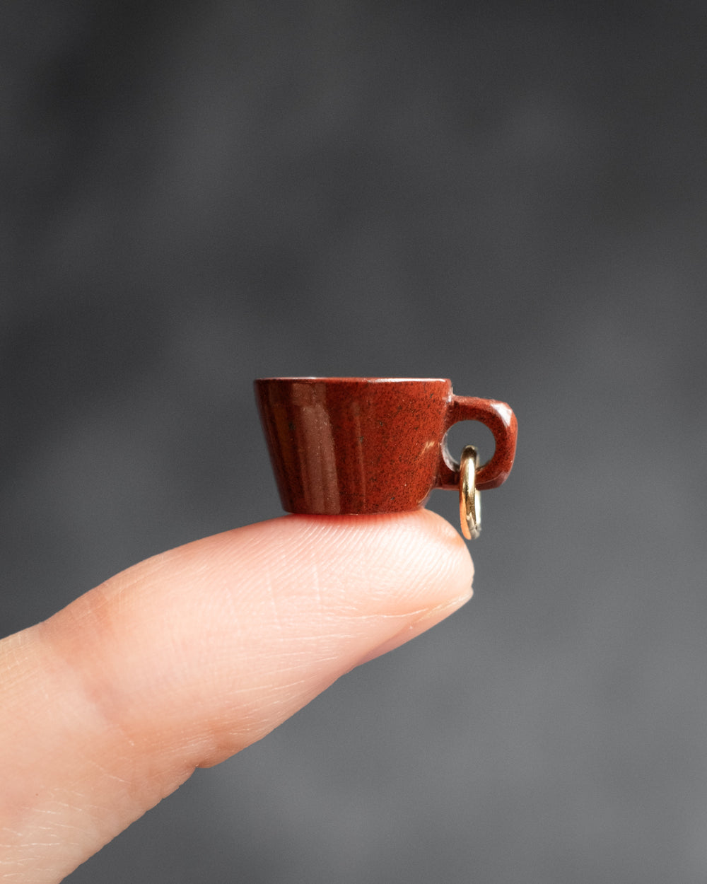 Red Jasper Hand Carved Mug Necklace - The Healing Pear