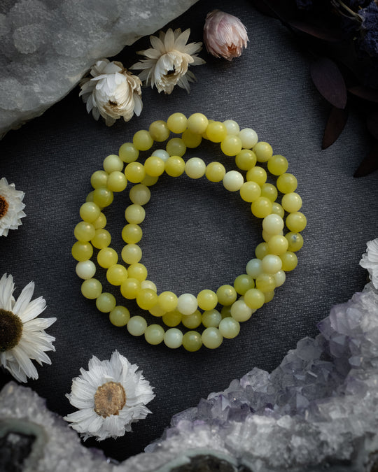 Serpentine Round Bead Bracelet 6mm