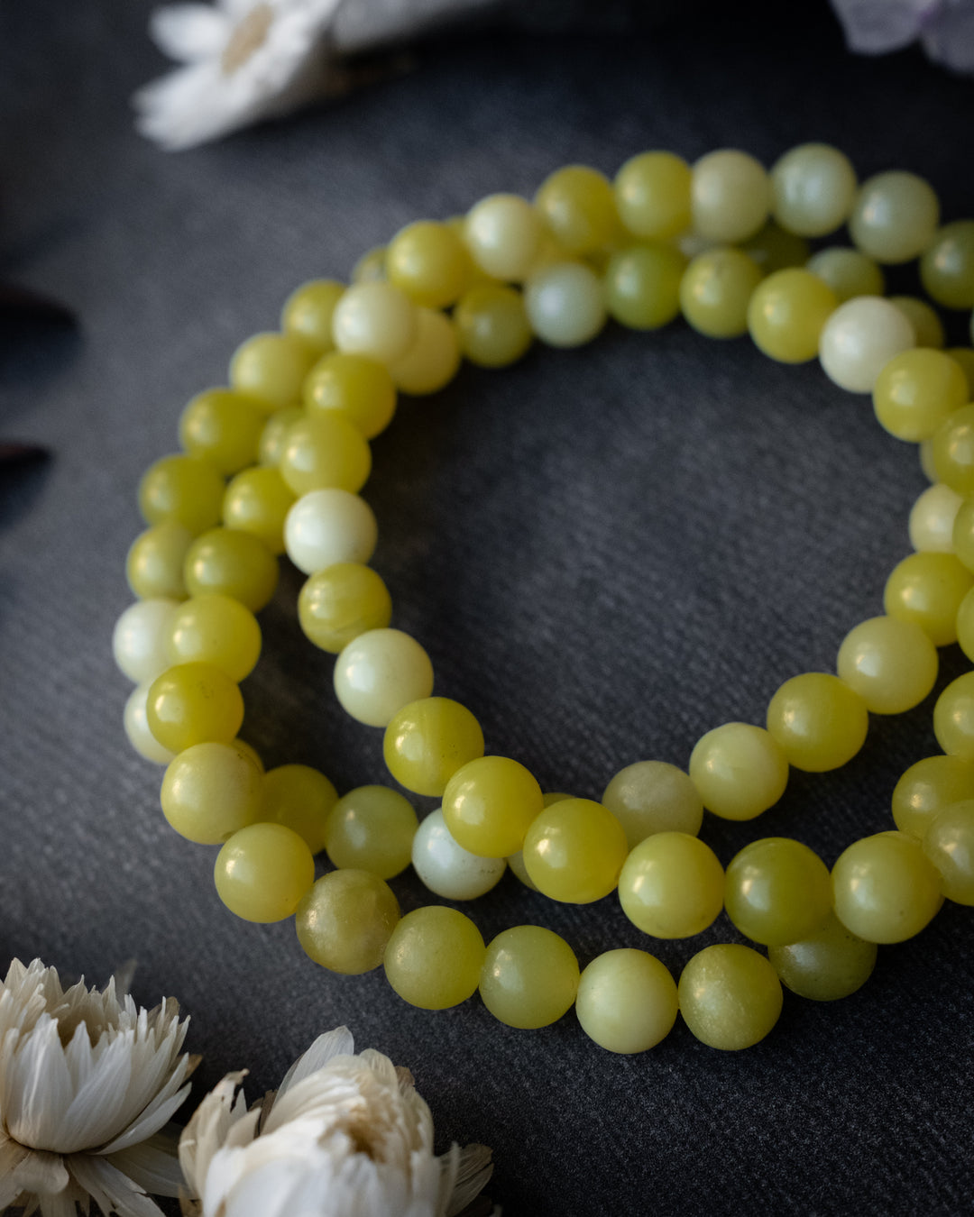 Serpentine Round Bead Bracelet 6mm