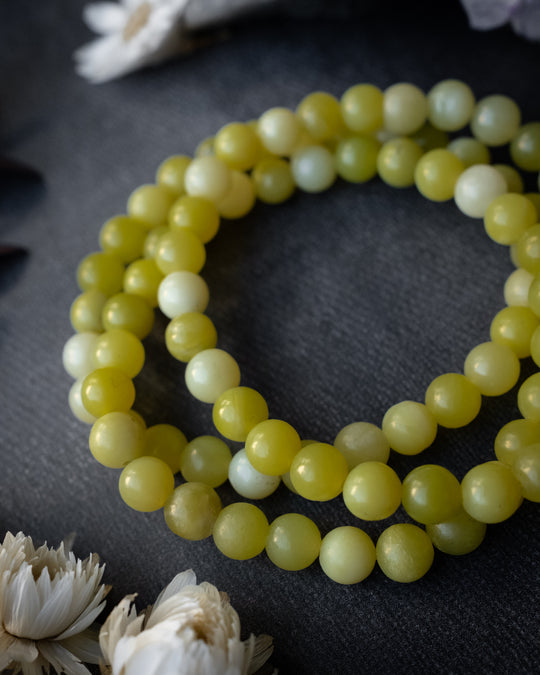 Serpentine Round Bead Bracelet 6mm